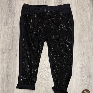 Black Sequin Pants